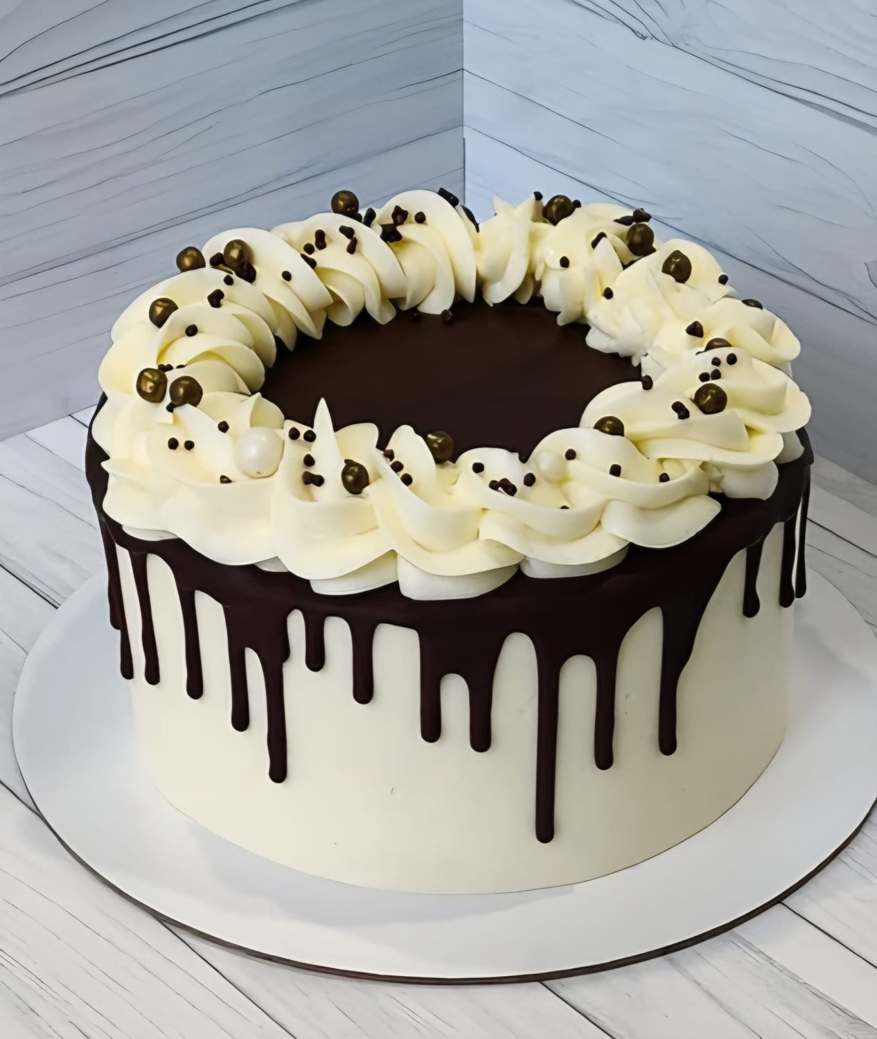 Layer cake au chocolat avec coulant